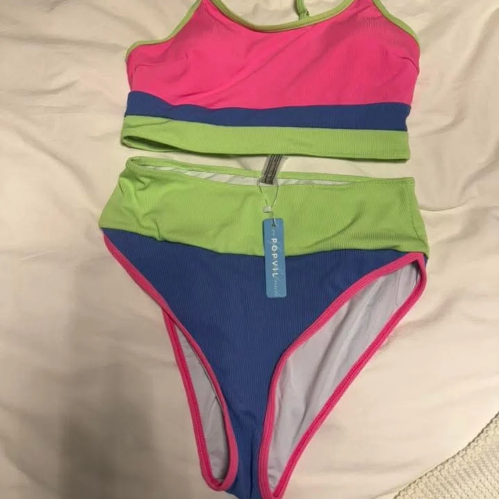Neon Colorblock Bikini Set - Picture 3 of 3